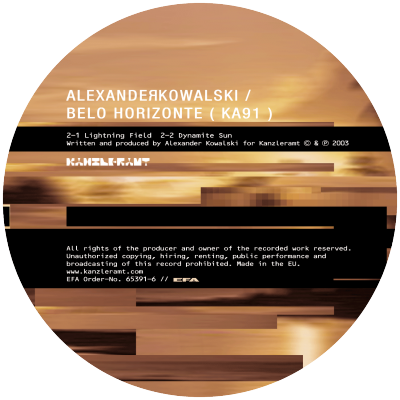 ka091 | 12″ <br>ALEXANDER KOWALSKI <br>Belo Horizonte <br>White Vinyl Edition