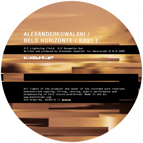 ka091 | 12″ <br>ALEXANDER KOWALSKI <br>Belo Horizonte <br>White Vinyl Edition