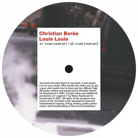 ka054 | 12″ <br>CHRISTIAN BOREE <br>Louie Louie <br>STERAC